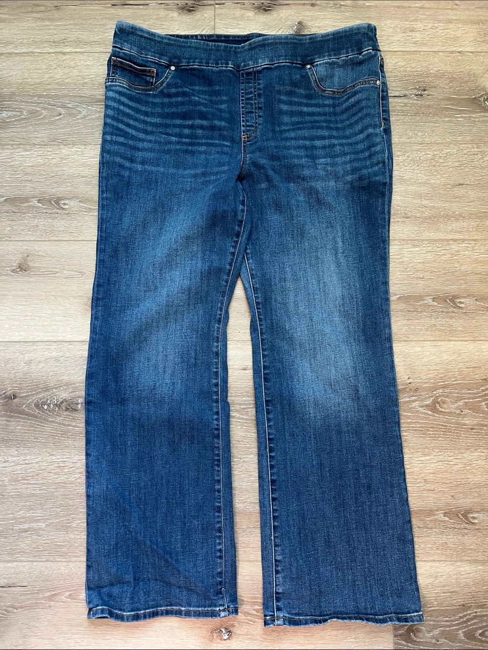 Chico's - Women's Slim Boot Dark Blue Jeans, Size 3R/16R